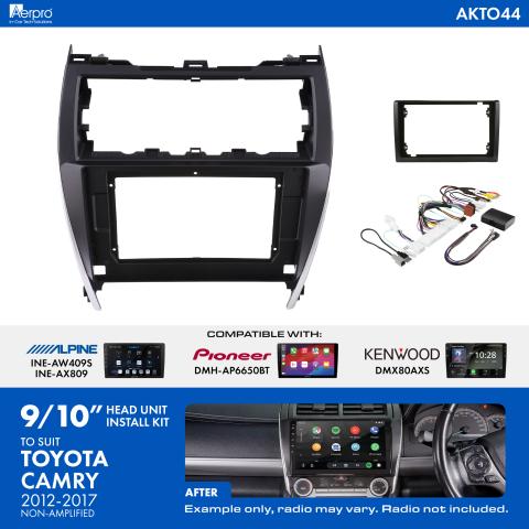 AKTO44 9/10 INCH INSTALL KIT TO SUIT TOYOTA CAMRY 2012-2017