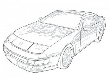 Nissan 300zx drawing