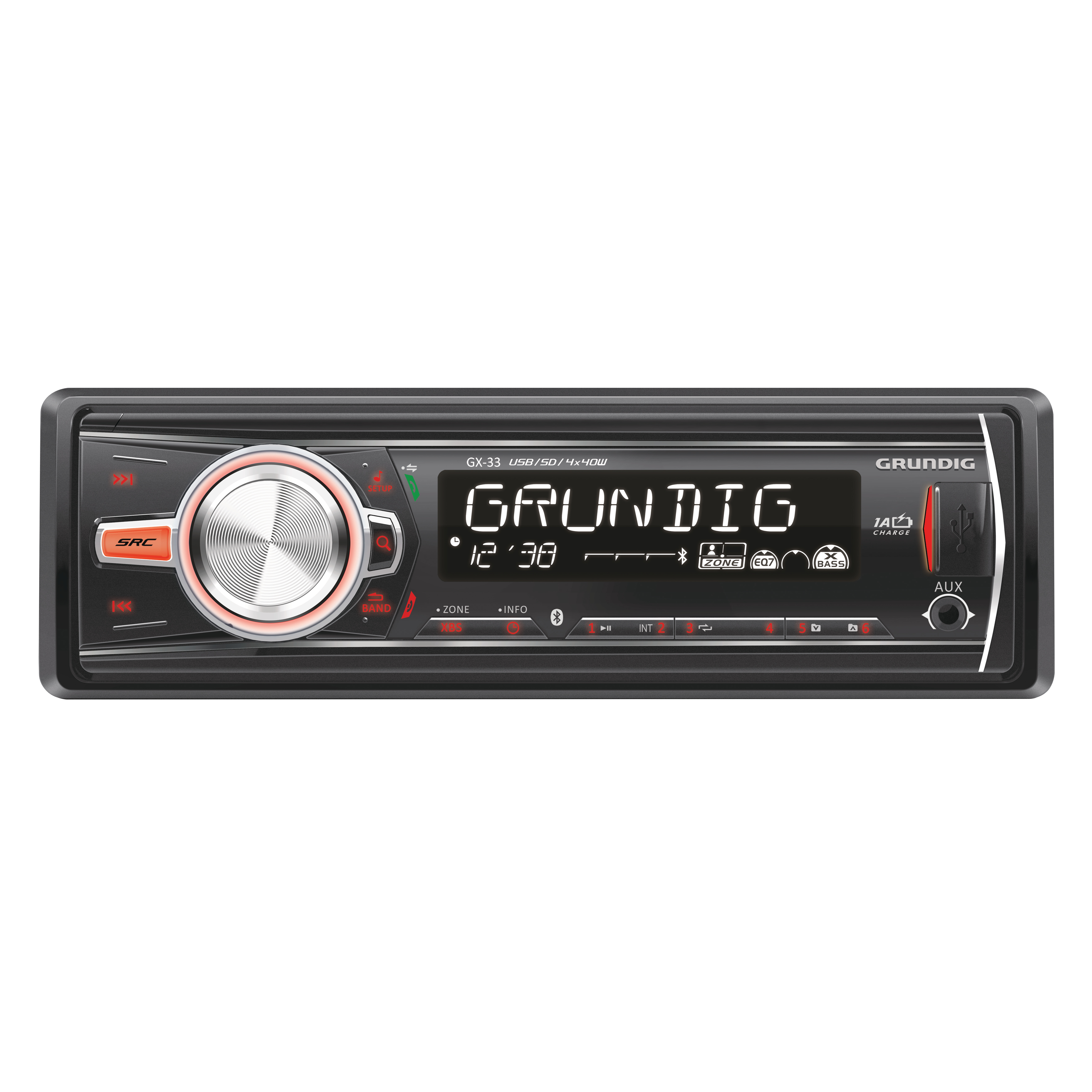 GX33 Single din digital media receiver with bluetooth / USB / aux