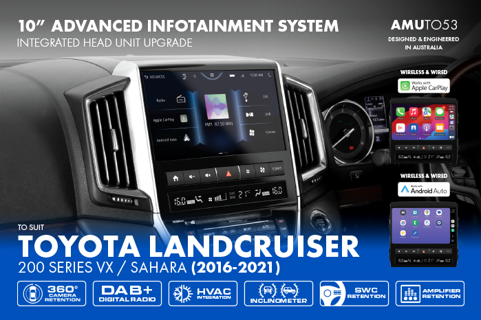 Aerpro Advanced Infotainment System Toyota Landcruiser LC200 Sahara and VX