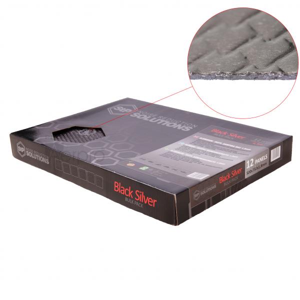 Stp Black Silver 4 Sheets Panels anti Vibration Car 375x265x1 8mm Soundproofing 