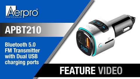 Embedded thumbnail for Aerpro APBT210 – Bluetooth FM Transmitter – Feature Video
