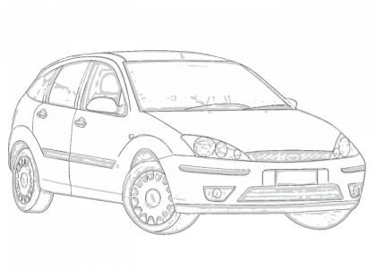 Autoradio à cadre 1 din Ford Focus 1998-2004